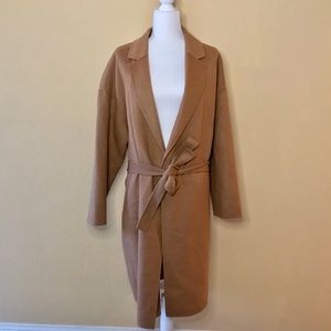 NWT Express Tan Wool Blend Coat Size XL